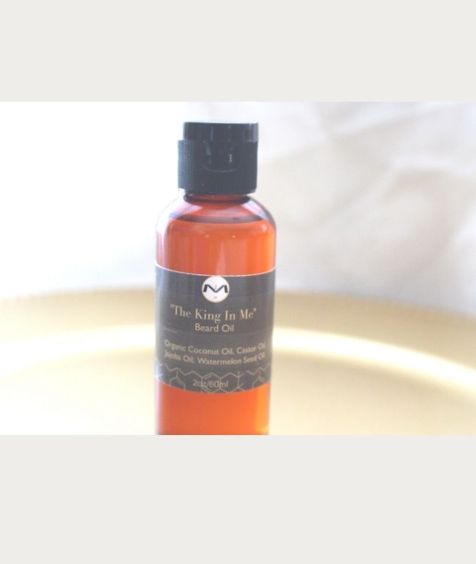 ⭐ Aceite de Barba King In Me | Semilla de Sandía · Coco · Ricino | 2oz | MOLIAE