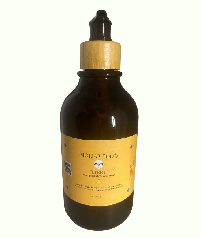 ⭐ Champú Aceite ITERU | Argán · Lavanda · Aloe · Granada | MOLIAE Beauty