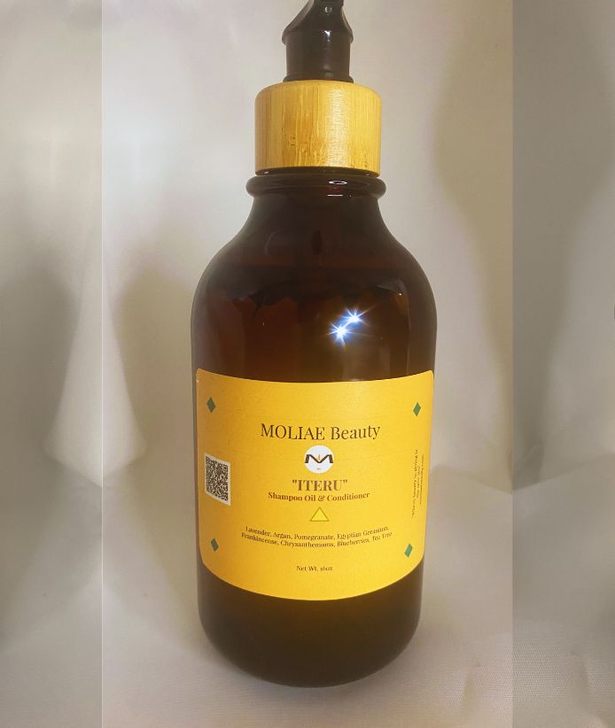 ⭐ Champú Aceite ITERU | Argán · Lavanda · Aloe · Granada | MOLIAE Beauty
