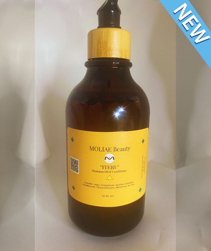 ⭐ Champú Aceite ITERU | Argán · Lavanda · Aloe · Granada | MOLIAE Beauty
