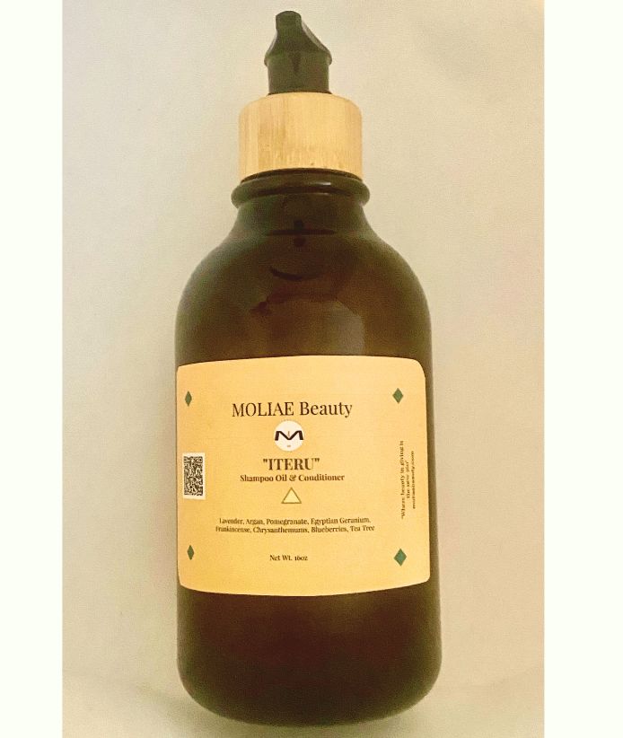 ⭐ Champú Aceite ITERU | Argán · Lavanda · Aloe · Granada | MOLIAE Beauty
