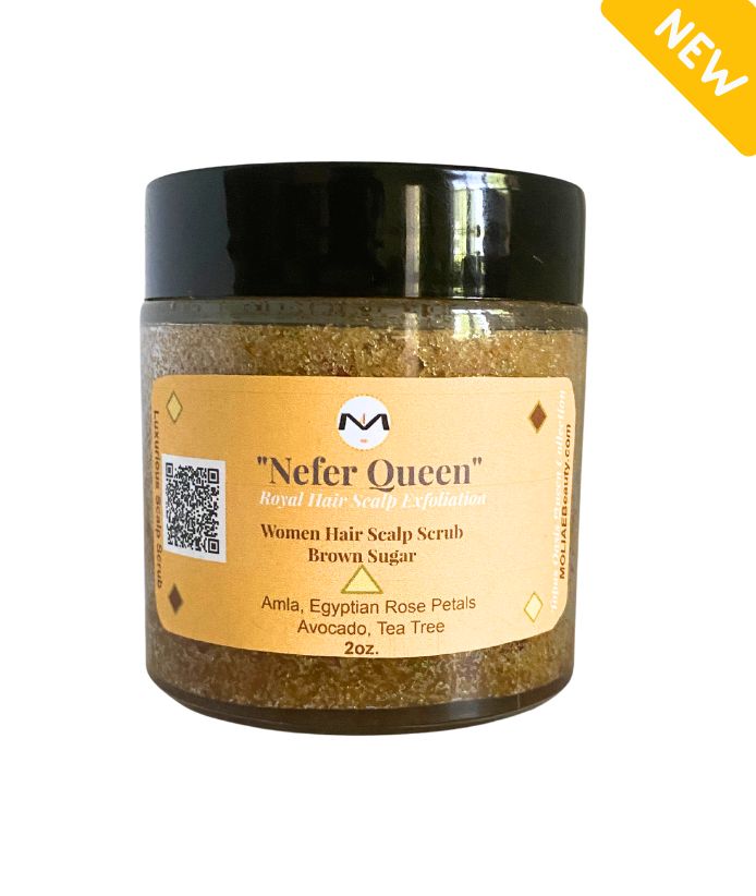 Exfoliante Capilar NEFER Queen | Azúcar Morena · Amla · Rosas Egipcias | MOLIAE